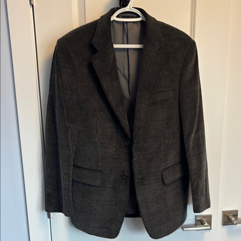 Men's Grey Cordouroy Blazer